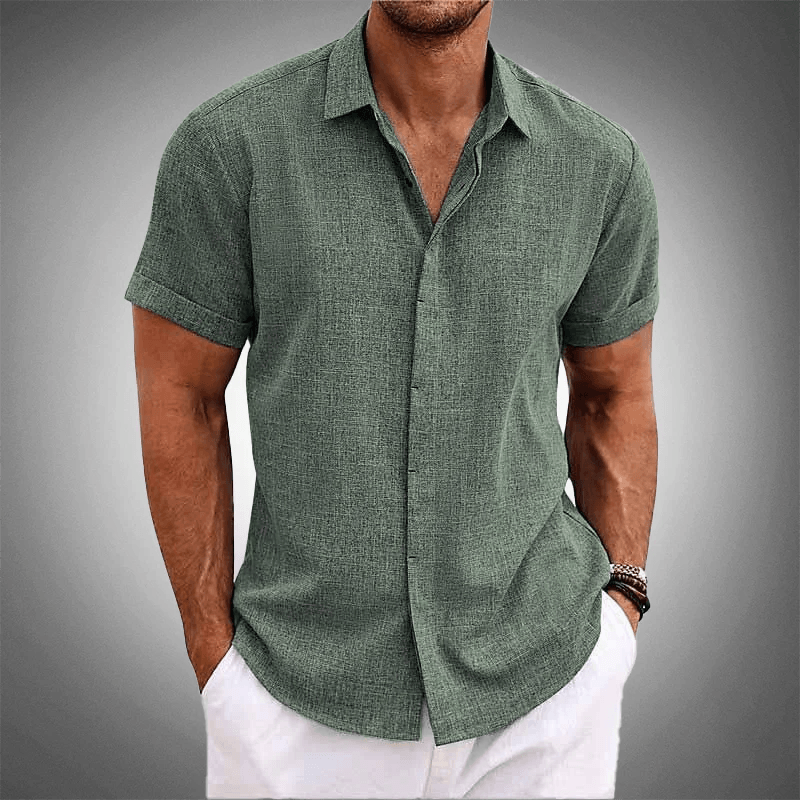 Camisa Manga Curta OLIVER 70% Linho