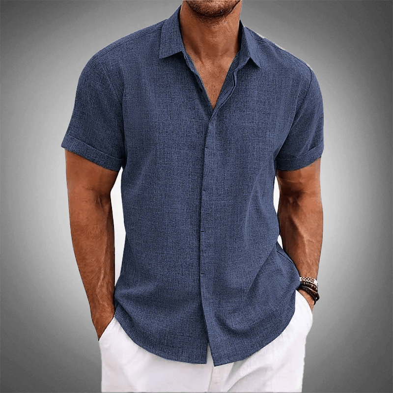 Camisa Manga Curta OLIVER 70% Linho