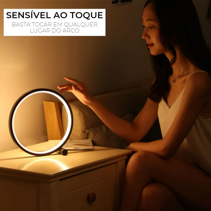 Luminária de Mesa LED USB Alumínio Moderna Touch - Ocra