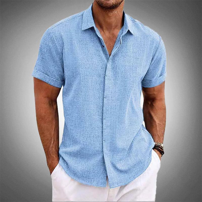 Camisa Manga Curta OLIVER 70% Linho