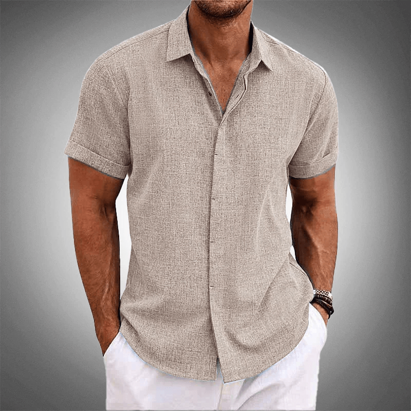 Camisa Manga Curta OLIVER 70% Linho