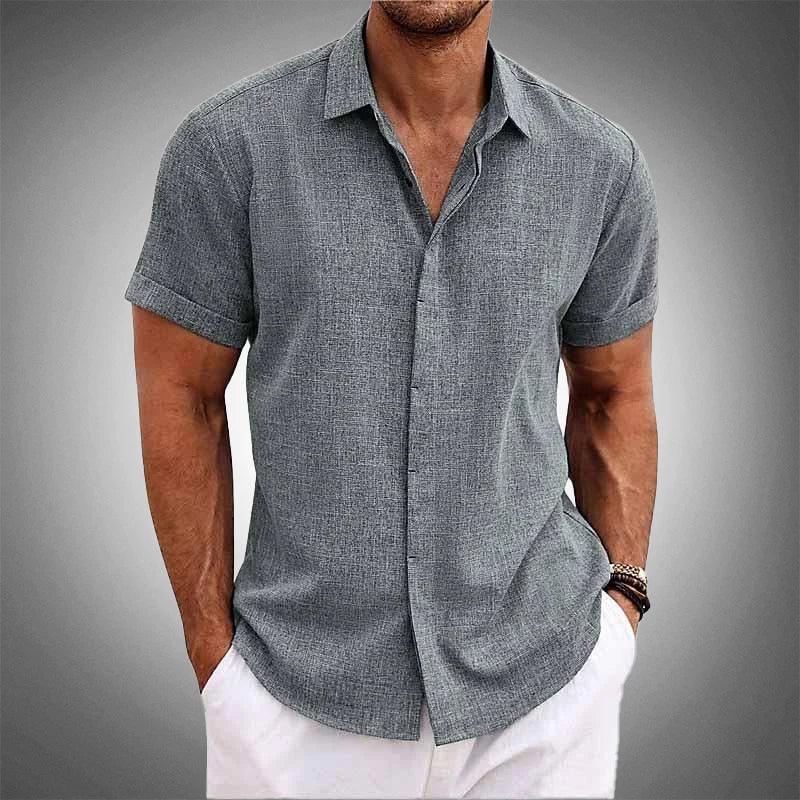 Camisa Manga Curta OLIVER 70% Linho