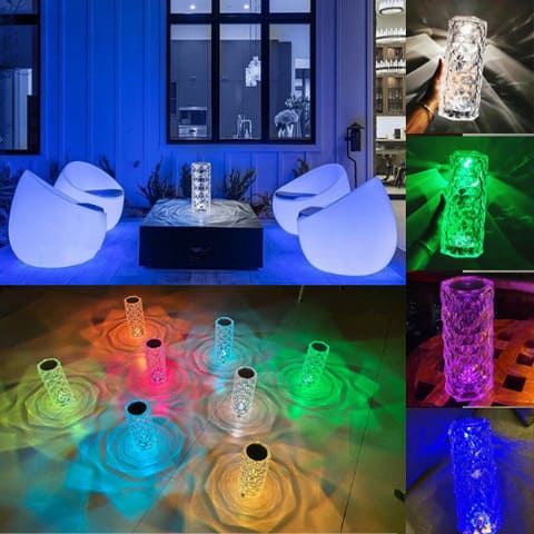 Luminária de Mesa Led Sem Fio 3-16 Cores Premium Rose